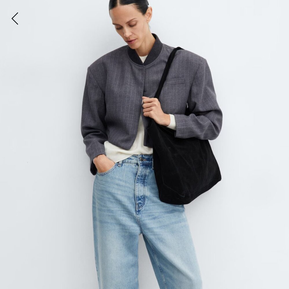 Mango - Suede Shoulder Bag - Picture 3 of 3